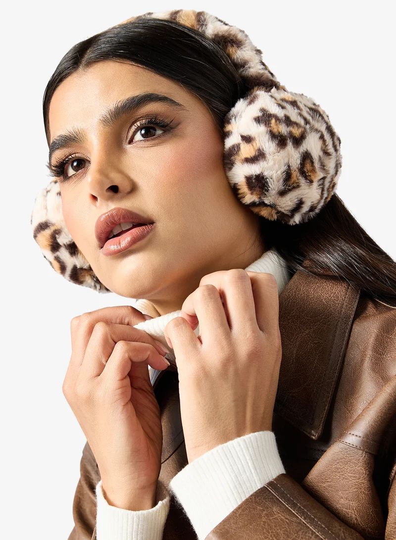 Ginger Cream Faux Fur Ear Muffs for Women | Best Price UAE