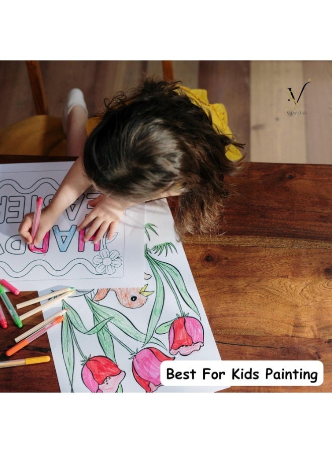 VIEW STAR Viewstar Pack of 25 A4 Handmade Cotton Paper Sheets 300 GSM – 100% Cotton Thick Deckle Edge Paper for Calligraphy, Wedding Invitations, Greeting Cards, Painting & Craft Projects - Image 4