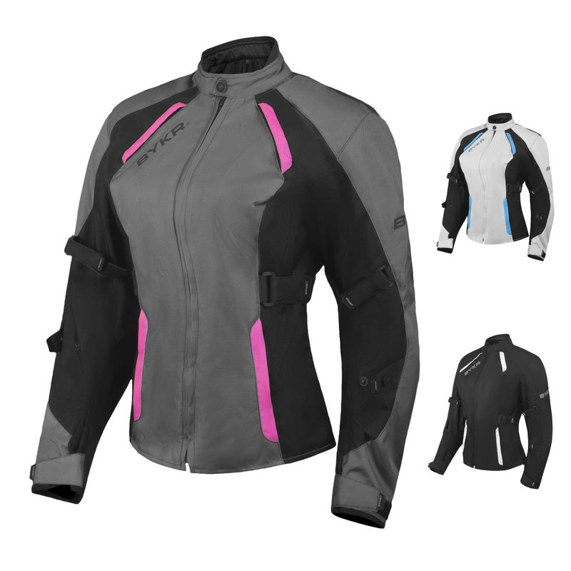 BYKR Womens Motorcycle Jacket For Women Ladies Motorsports Enduro Biker Adventure CE Armored Powersports Protective Gear for Female Motorbike Riders Jackets (GP,Small) - Image 1