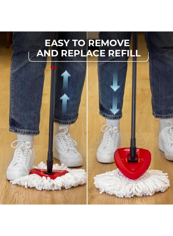 Microfiber Spin Mop, Bucket Floor Cleaning System, Red, Gray, Standard - Image 4