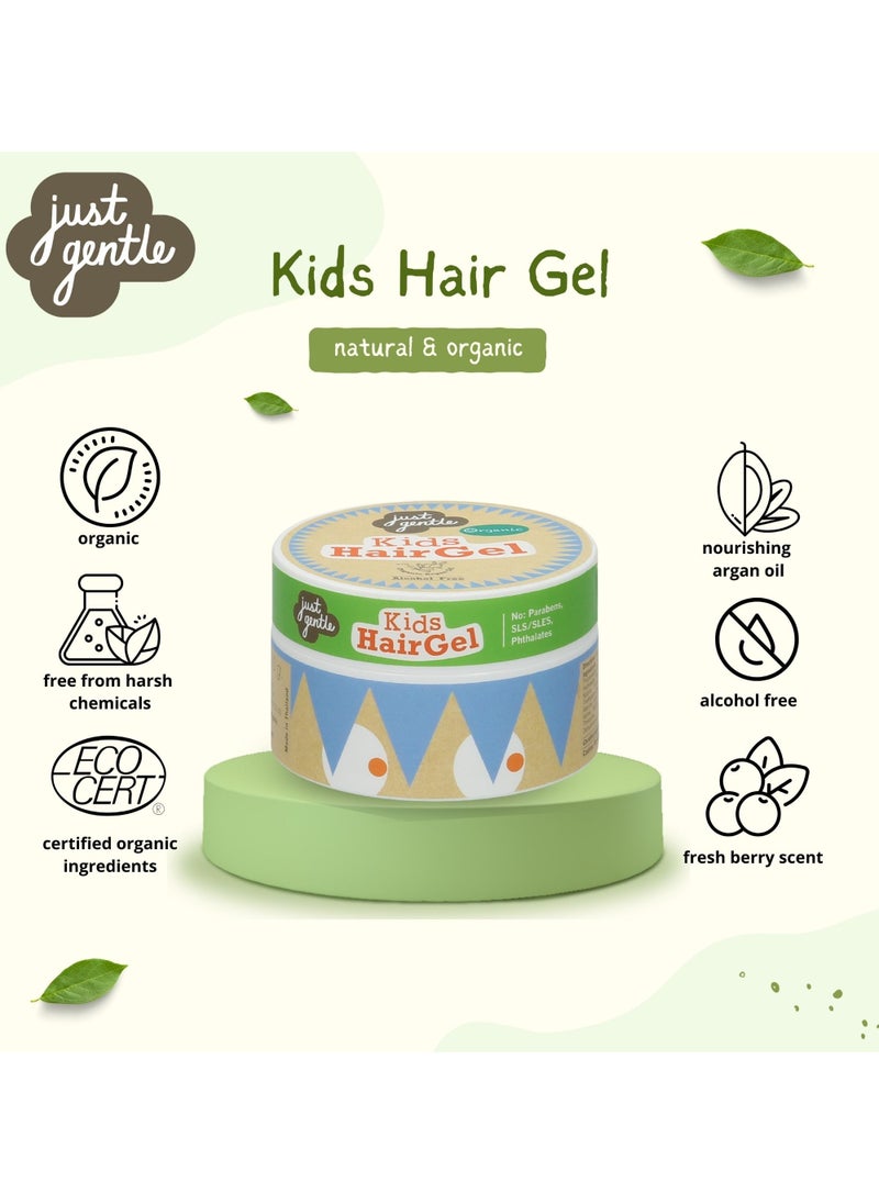 Just Gentle Just Gentle Kids Hair Gel Organic - Alcohol-Free, Paraben-Free, Enriched with Organic Argan Oil & 6 Fruit Extracts, 50ml  - Image 4