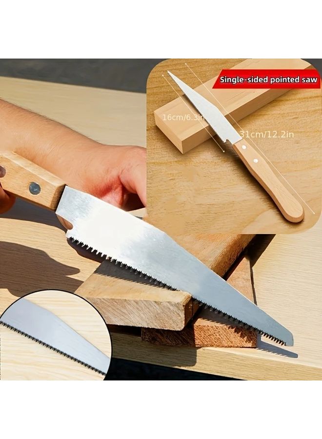 Double Sided Japanese Hand Saw SK5 Steel Blade 6 Inch Woodworking Garden Tool - Image 3