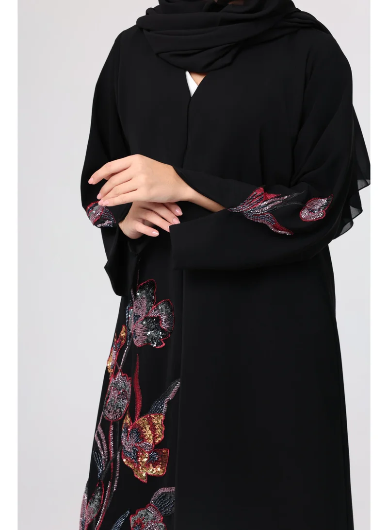 IKKXA Colorful Beaded Embroidery Luxury Abaya ABY1123