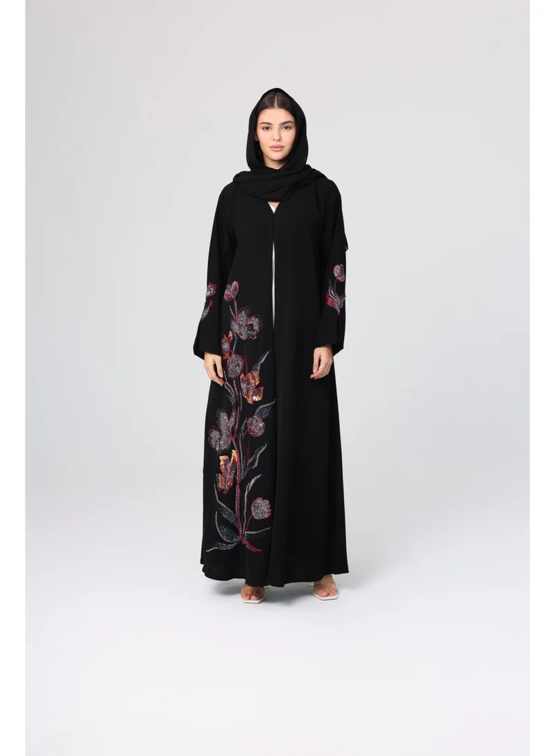 IKKXA Colorful Beaded Embroidery Luxury Abaya ABY1123