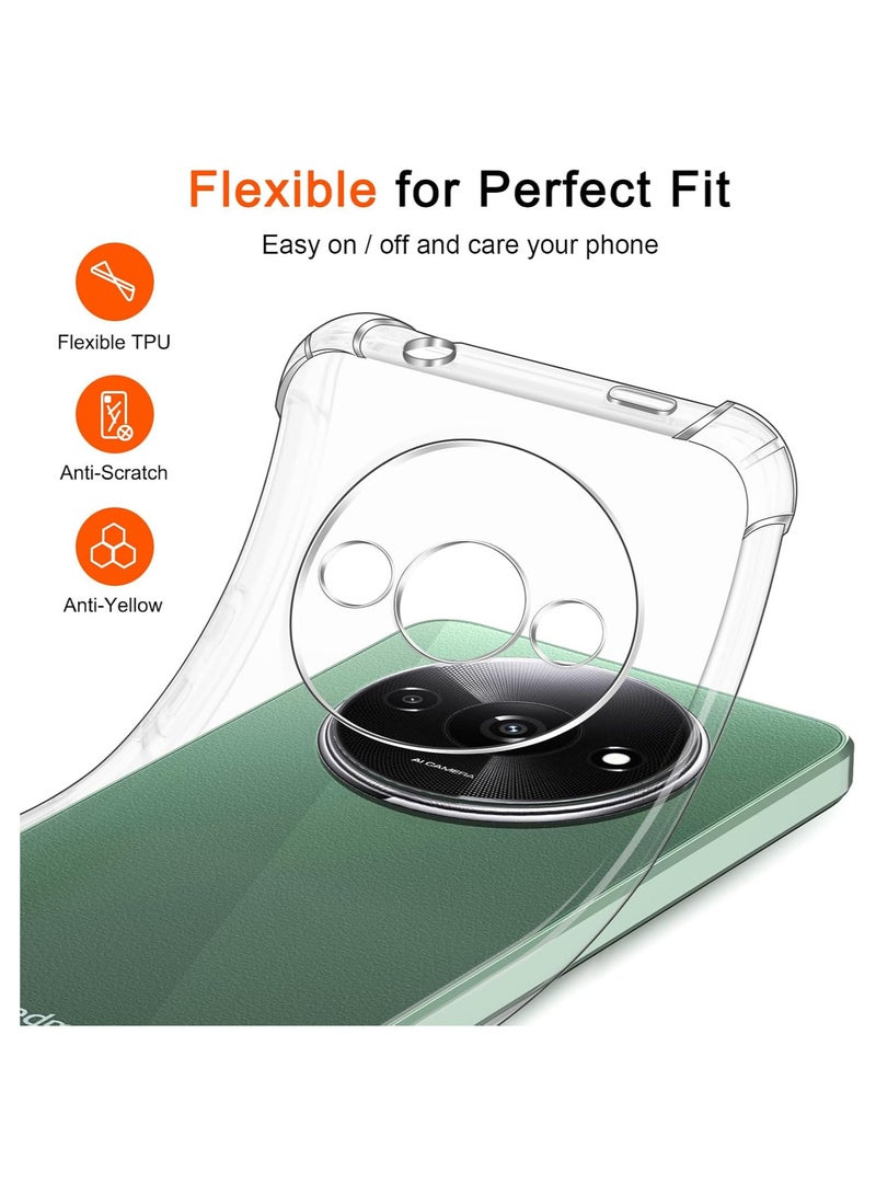 Shockproof Transparent Case Compatible with Xiaomi Redmi A3 - Poco C61