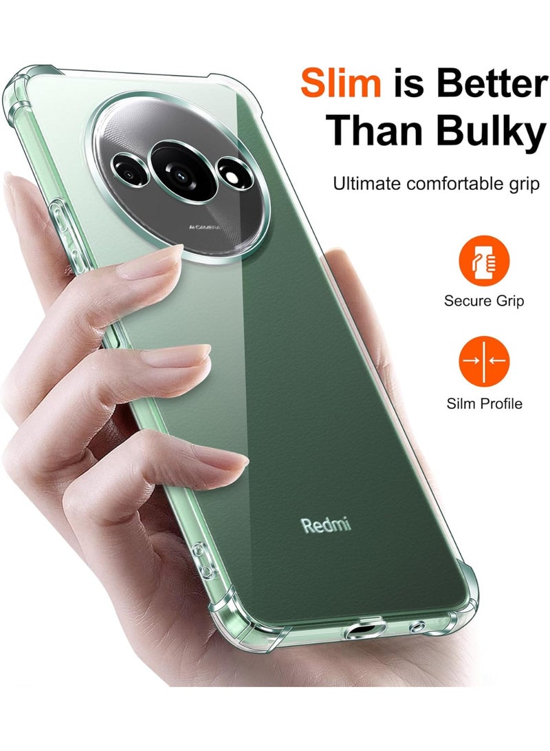 Shockproof Transparent Case Compatible with Xiaomi Redmi A3 - Poco C61