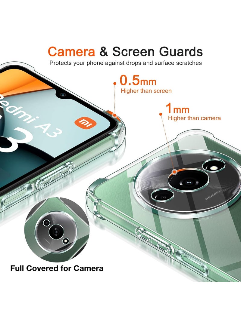 Shockproof Transparent Case Compatible with Xiaomi Redmi A3 - Poco C61