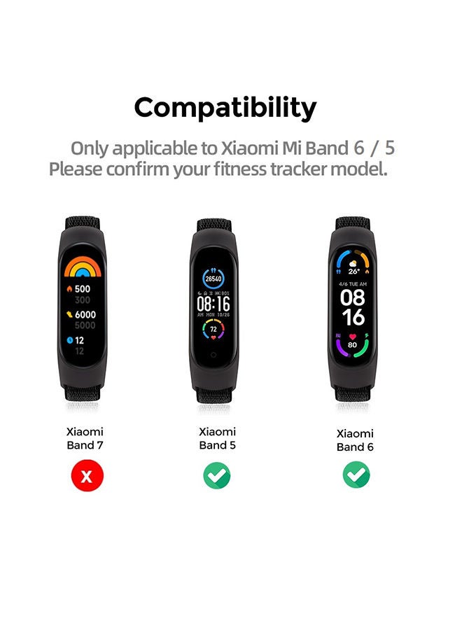 O Ozone Metal Watch Strap Compatible With Xiaomi Mi Band 6 /Mi Band 5 3 beads Stainless Steel Adjustable Smartwatch Replacement Straps for Men Women (Black) - Image 2