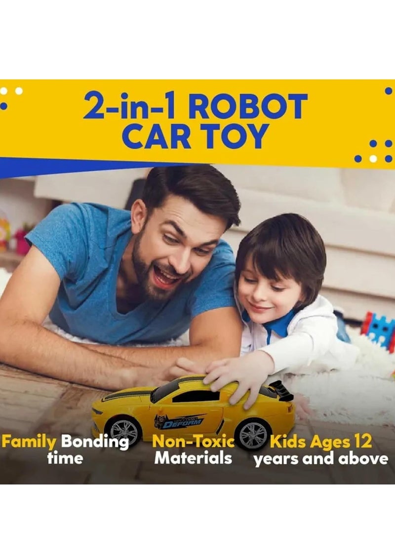 MAGIC VAULT Deform Robot Car Toy for Kids – 2-in-1 Transforming Car with Bump & Go Action, Flashing 3D Lights & Sound – Automatic Robot Vehicle Toy for Boys & Girls – Battery Operated (Multi-Color) - Image 5