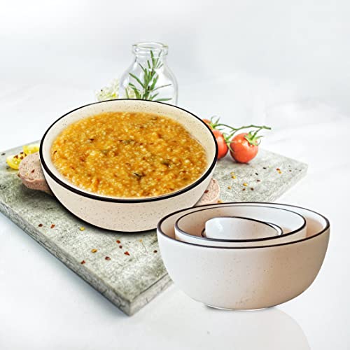 Pure Source India Small Ceramic Bowl Handcrafted/Decorative Bowls for Home and Kitchen, Set of 6 Pieces (3.5 Inch Diameter, 1.5 Inch Height, Dotted White) - Image 2