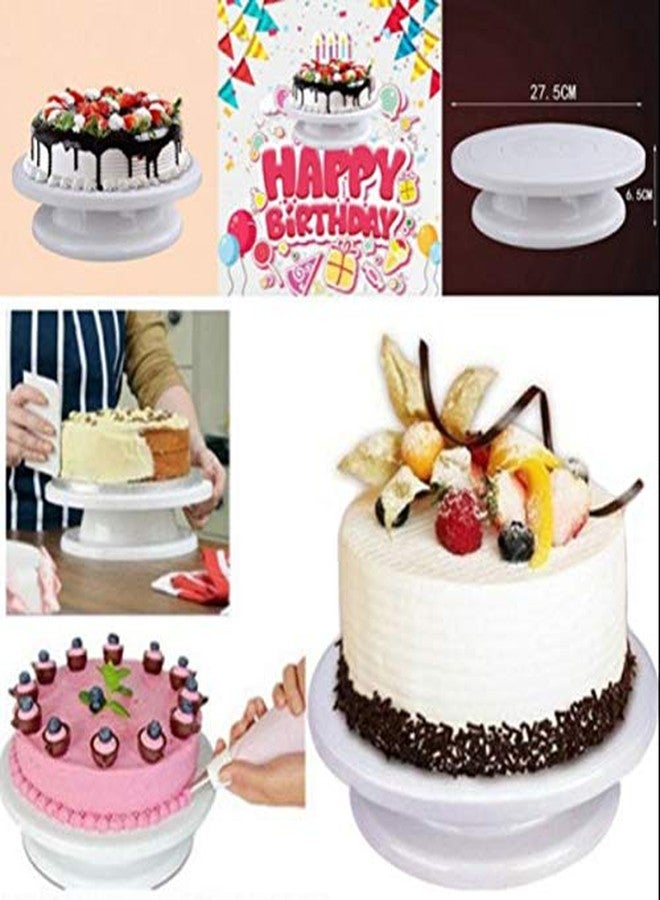 SEASPIRIT Cake Turntable Revolving Cake Decorating Stand Cake Stand Sugarcraft 28cm Turntable - Image 3