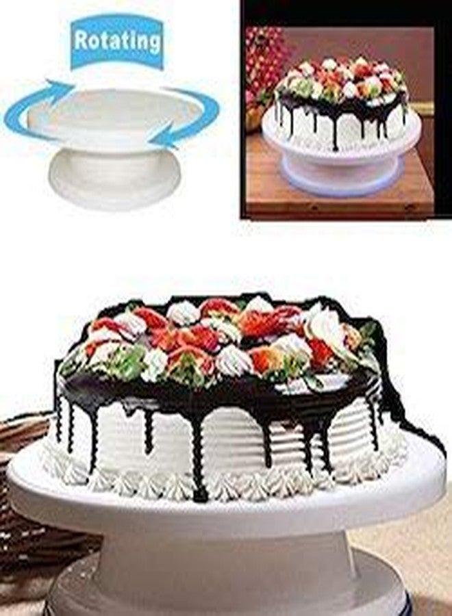 SEASPIRIT Cake Turntable Revolving Cake Decorating Stand Cake Stand Sugarcraft 28cm Turntable - Image 2