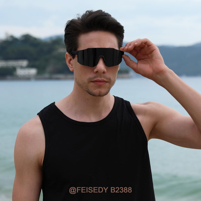 FEISEDY Sports Sunglasses Mens Women Baseball Biking Cycling Sunglasses for Teens UV400 Protection B2388 - Image 2