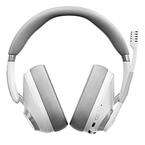 EPOS Gaming H3Pro Hybrid Gaming Headset - PC Headphones with Microphone - Noise-Cancellation, Adjustable, Smart Button Audio Mixing, Bluetooth, Gaming Suite, Surround Sound - (Ghost White) - Image 2