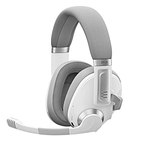EPOS Gaming H3Pro Hybrid Gaming Headset - PC Headphones with Microphone - Noise-Cancellation, Adjustable, Smart Button Audio Mixing, Bluetooth, Gaming Suite, Surround Sound - (Ghost White) - Image 1