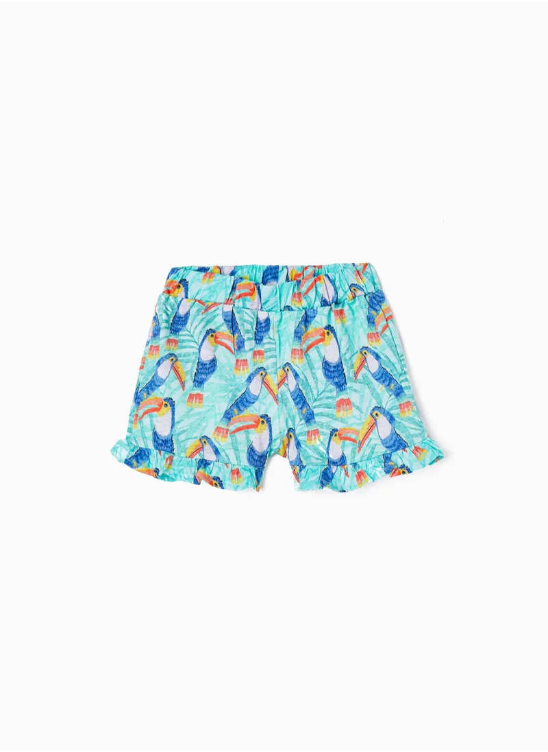 Zippy Zippy Cotton Shorts For Girls Parrots