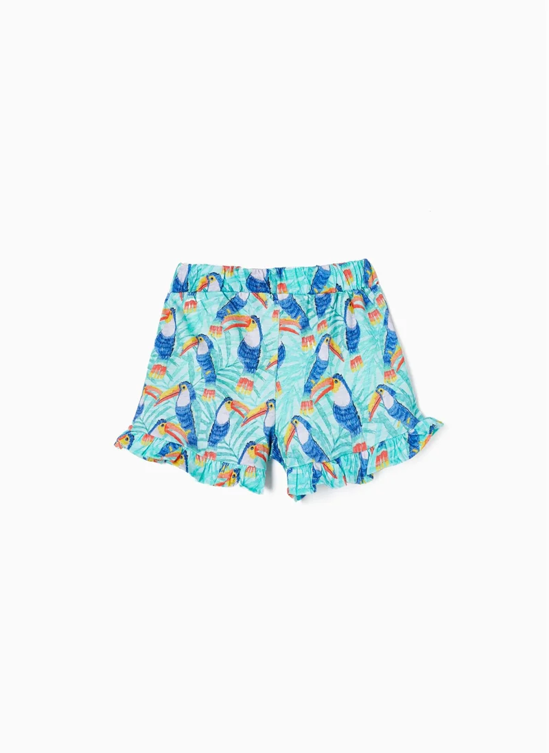 Zippy Zippy Cotton Shorts For Girls Parrots
