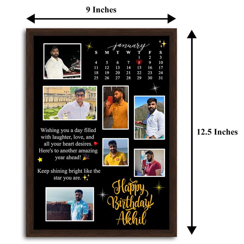 Loyalove Gifting Loyalove Customized Photo Frame for Birthday Special Personalized Collage Gifts 125 x 9 inch 7 Pictures - Image 4