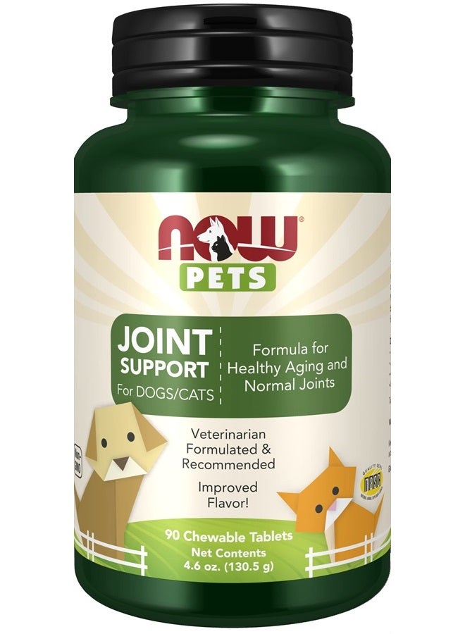 now Pet Health, Joint Support Supplement, Formulated for Cats & Dogs, NASC Certified, 90 Chewable Tablets - Image 1