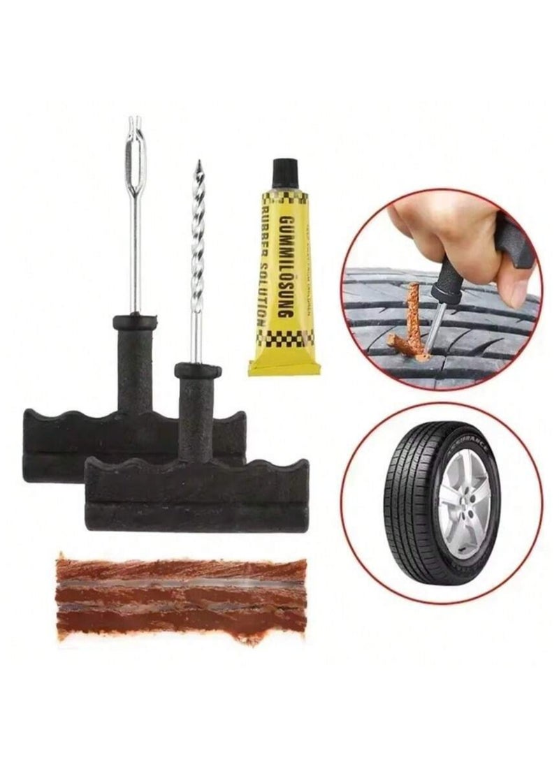 Tire Patch Kit - Tire Patch Set, Tire Repair Kit, Wheel Repair Kit, Tire Repair Set, Tire Patch Tools, Patch Kit with Patches, Tire Plug Repair Kit, Tool Kit with Tire Nail Removal Tool and Tire Patching Tool, Wheel Repair Patch. - Image 5
