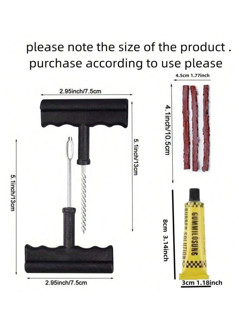 Tire Patch Kit - Tire Patch Set, Tire Repair Kit, Wheel Repair Kit, Tire Repair Set, Tire Patch Tools, Patch Kit with Patches, Tire Plug Repair Kit, Tool Kit with Tire Nail Removal Tool and Tire Patching Tool, Wheel Repair Patch. - Image 3