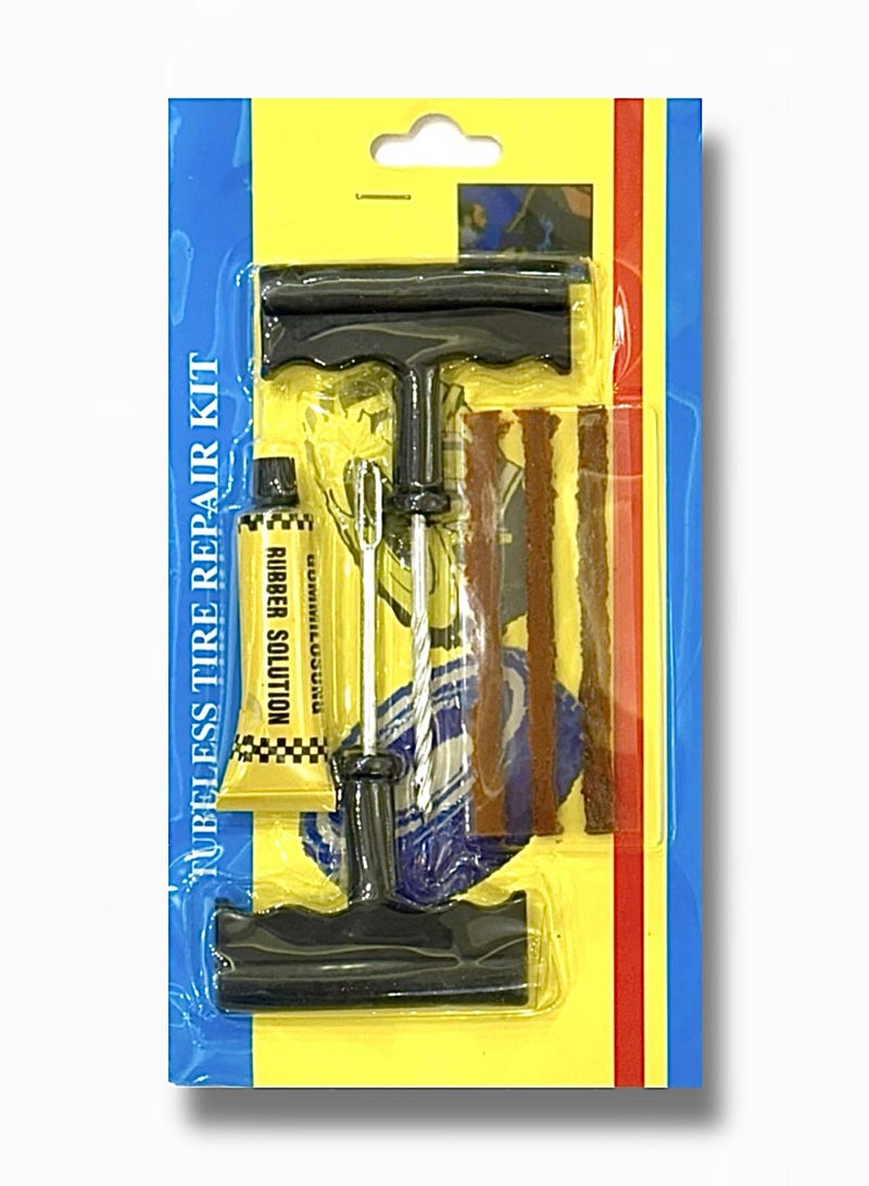 Tire Patch Kit - Tire Patch Set, Tire Repair Kit, Wheel Repair Kit, Tire Repair Set, Tire Patch Tools, Patch Kit with Patches, Tire Plug Repair Kit, Tool Kit with Tire Nail Removal Tool and Tire Patching Tool, Wheel Repair Patch. - Image 2