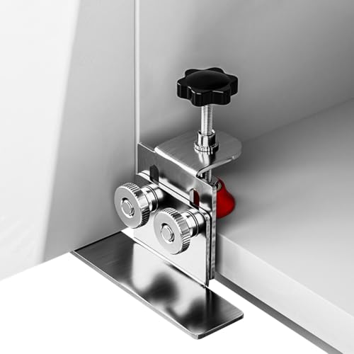 Serplex® Floor Cabinets Frame Install Clamp, Cabinet Mounting Support Stainless Steel Support Arm Cabinet Door Mounting Jig for Hidden Door Install, Adjustable Stainless Steel Doors Installation Clamp - Image 1