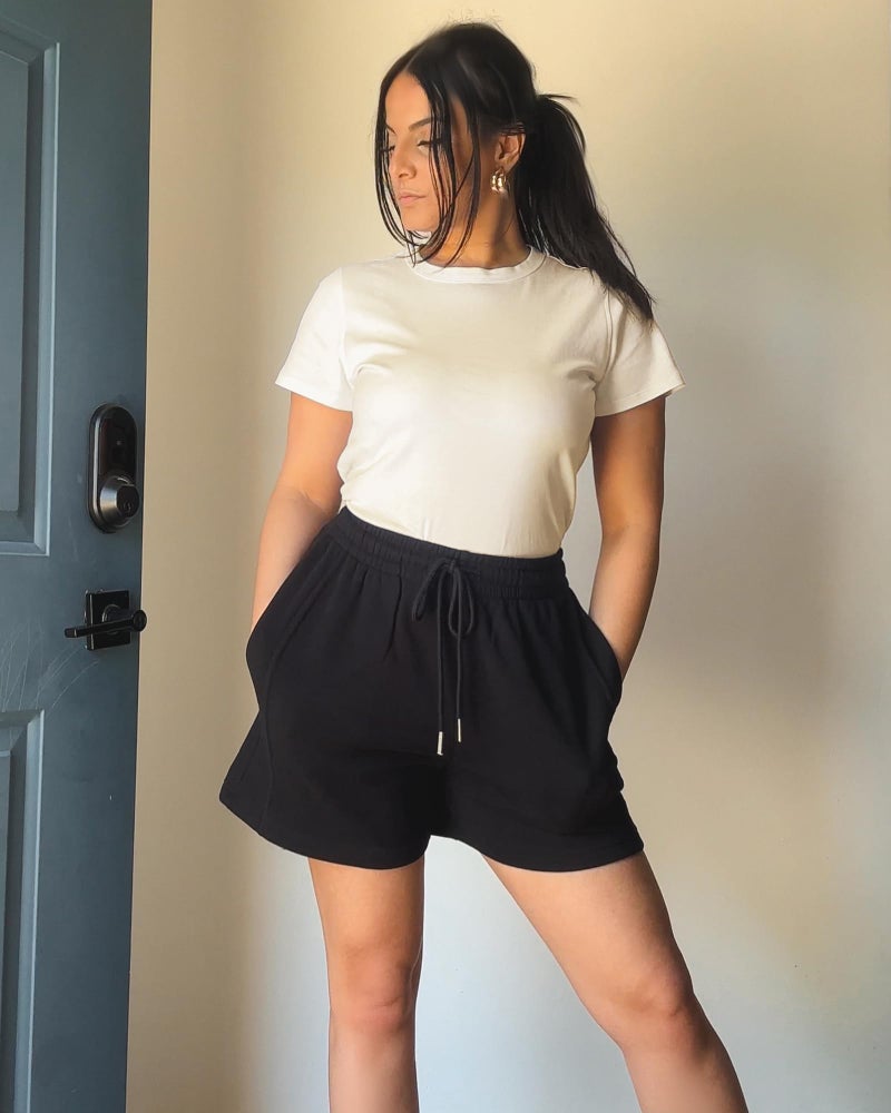 Stelle Women's Cotton T-Shirts Crewneck Short Sleeve Basic Tees Summer Casual Solid Crop Tops(Off White,S) - Image 4