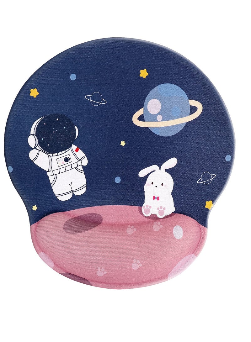 SYOSI وسادة ماوس مريحة مع دعم جل للمعصم وسادة ماوس مريحة بسطح ناعم لمسند المعصم قاعدة من البولي يوريثان غير قابلة للانزلاق لتخفيف الآلام وسادة ماوس مكتب للكمبيوتر المحمول والمكتب والمنزل - Image 1