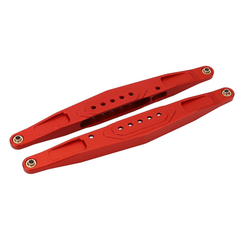 Red RC Rear Lower Trailing Arm 2PCS Aluminum Alloy 163x18mm High Strength Lightweight Upgrade - Image 4