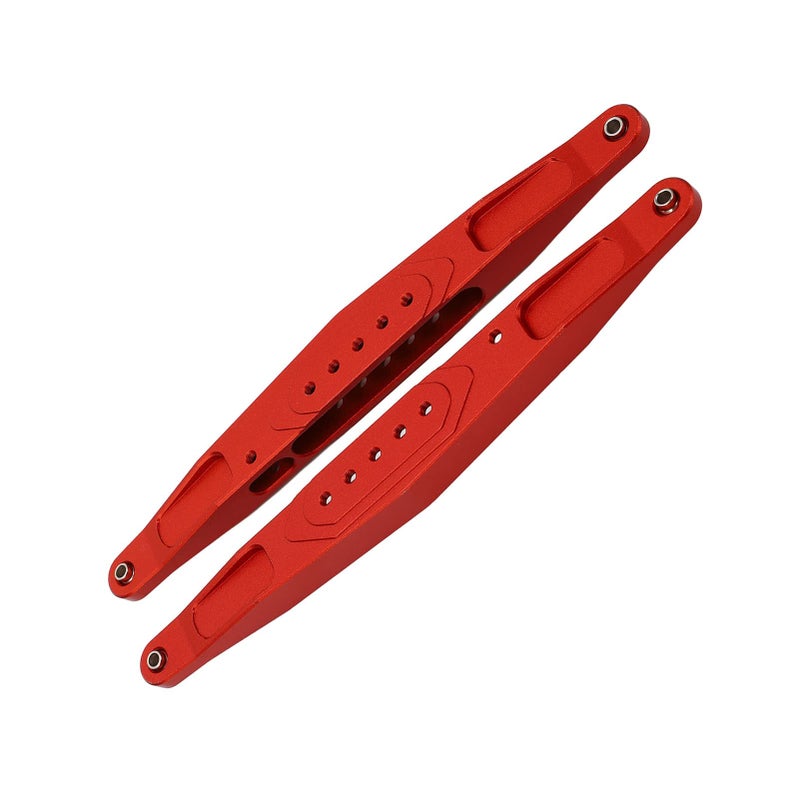 Red RC Rear Lower Trailing Arm 2PCS Aluminum Alloy 163x18mm High Strength Lightweight Upgrade - Image 5