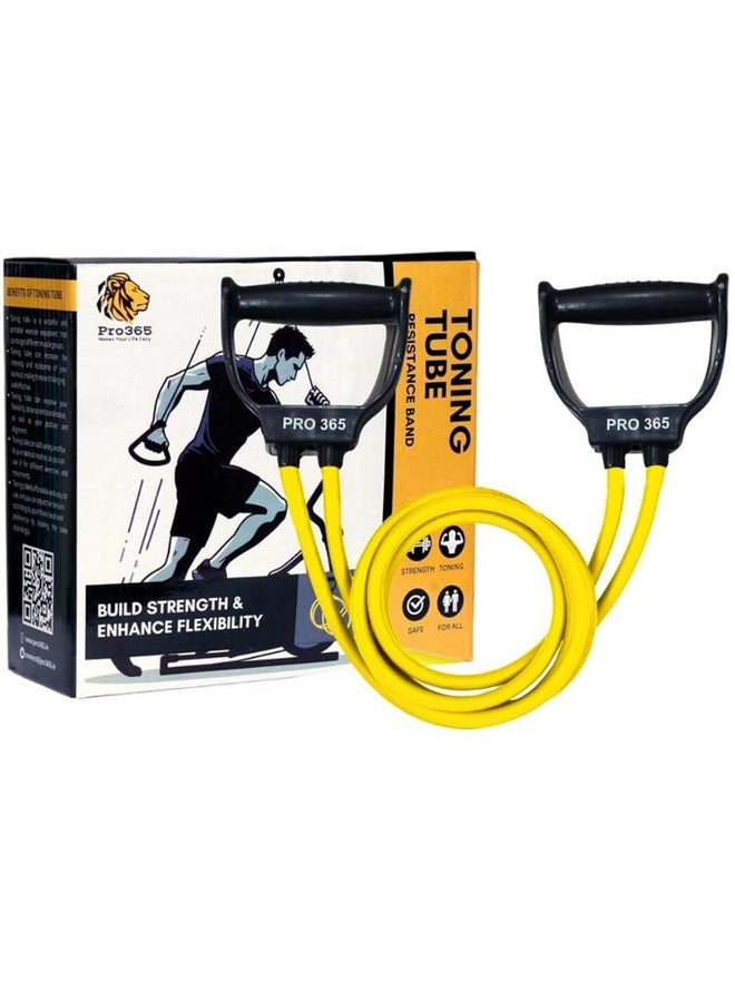 PRO365 Resistance Band 30 Kg | Compound Solid Handles | Double Toning Tube | 6 Months Warranty | Toning Bands | Exercise Bands | Home Gym Bands | Physiotherapy Equipment - Image 1