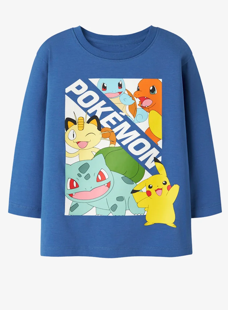 نيم ات Kids Pokemon Graphic Crew Neck T-Shirt
