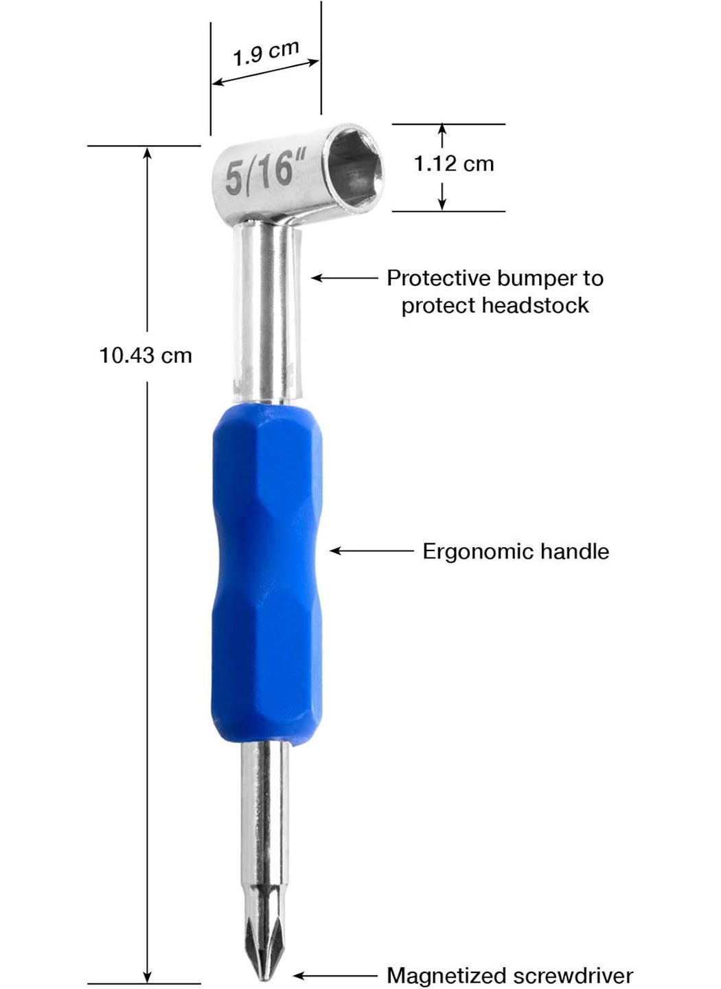 MusicNomad MusicNomad MN232 Premium Truss Rod Wrench  516 Plus Magnetized Screwdriver  - Image 3