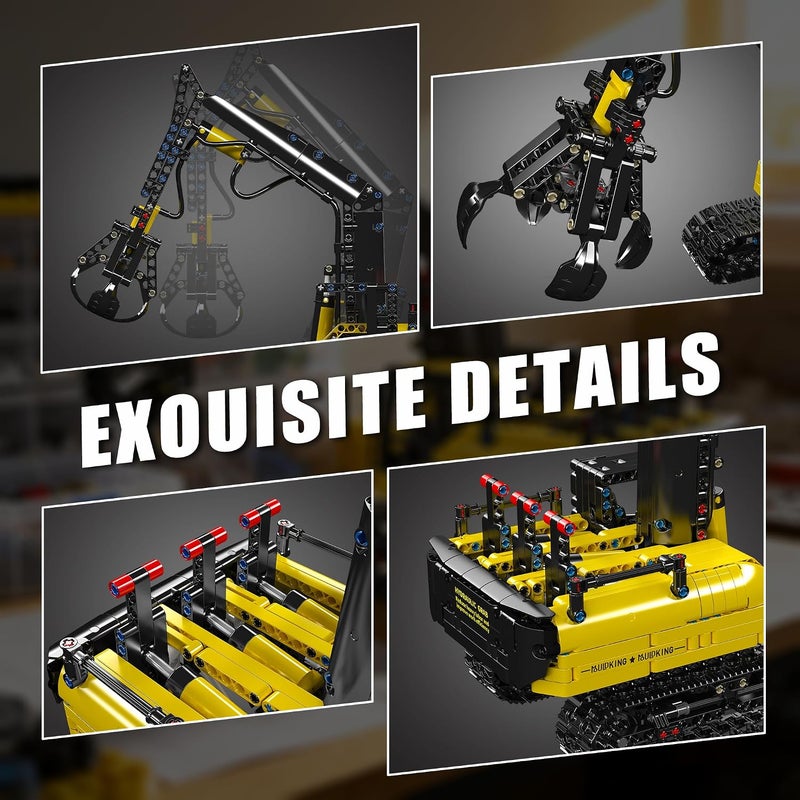 mould king 17077 Hydraulic Wood Grabber Truck Model Kits,Material Handlers Crane Building set,Gift Toy for Kids/Adult Collections Enthusiasts(866Pcs) - Image 5