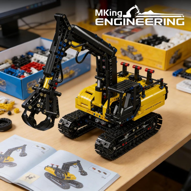 mould king 17077 Hydraulic Wood Grabber Truck Model Kits,Material Handlers Crane Building set,Gift Toy for Kids/Adult Collections Enthusiasts(866Pcs) - Image 2