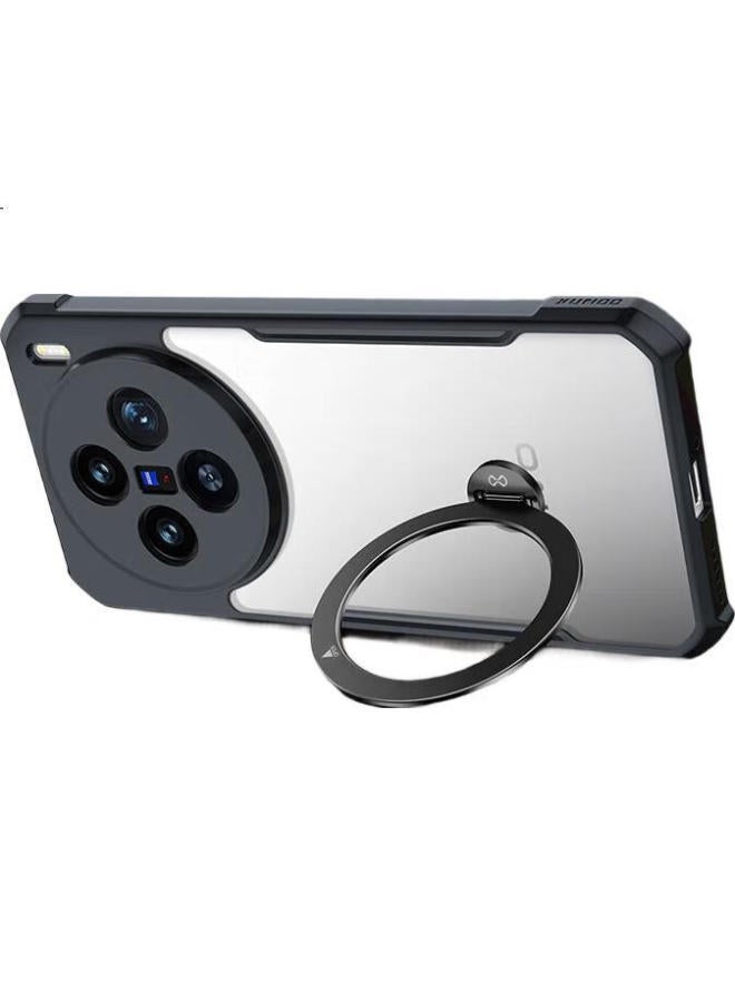 Xundd 360° Rotating Stand Case For Vivo X200 Pro, Airbag Shockproof Magnetic Absorption Protective Cover With Transparent Lens Full Body Silicone Phone Case For Men And Women - Image 1