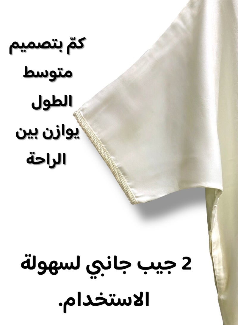 Men's Shirt, Nightgown, Moroccan Robe, Comfortable Men's Gifts Luxury Men's House Robe for Comfort Moroccan Shirt, Men's Summer Shirt, Short Sleeve Shirt, Men's Robe Comfortable Men's Gifts - Image 3