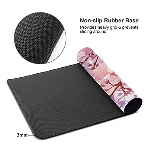 Echoserein Cherry Blossom Floral Gaming Mouse Pad Large XL Flower Desk Mat Long Extended Pads Big Mousepad Home Office Decor Accessories for Computer Pc Laptop - Image 3