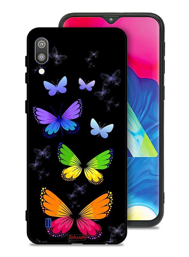 Tolwak Samsung Galaxy M10 Protective Case Cover Colorful Butterflies - Image 1