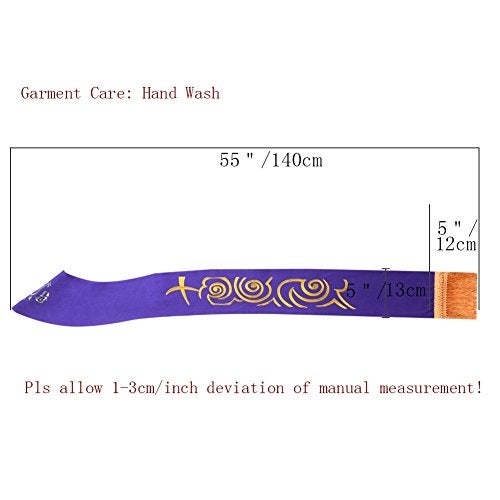 BLESSUME Purple Stole Church Priest Overlay Stole - Image 2