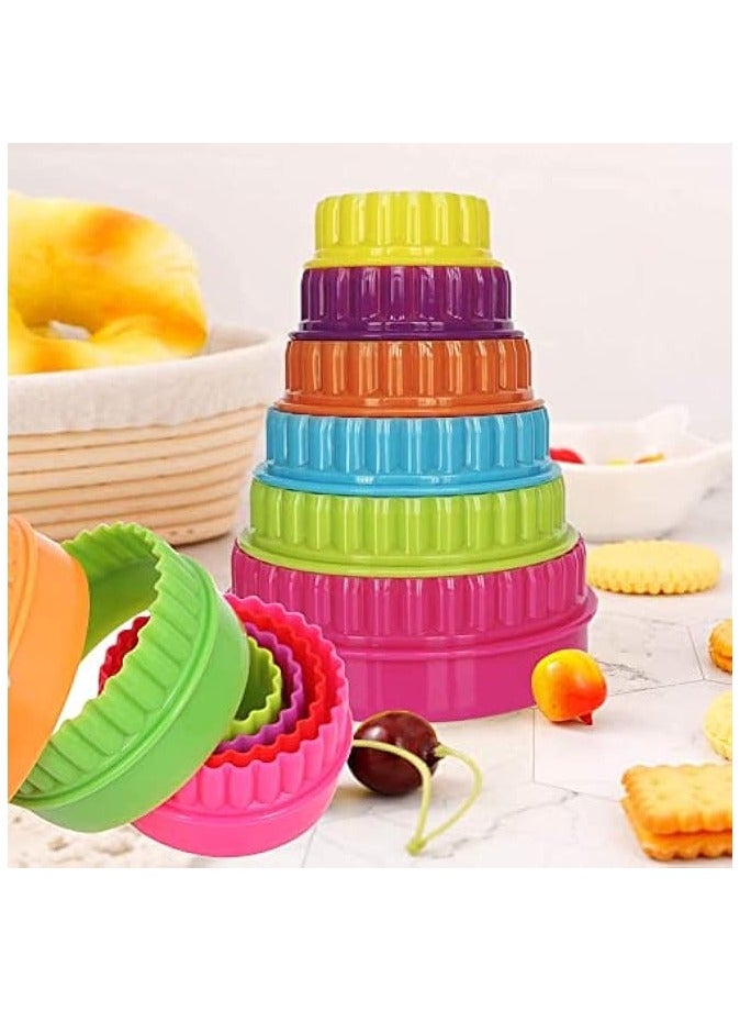 Erorex Cookie Cutters 6 Pcs, Plastic Crinkle Cutter Double Sided Plain Round Pastry Cutters Baking Tools Kitchen Gadgets Baking Tools Accessories - Image 5