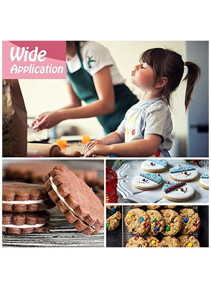 Erorex Cookie Cutters 6 Pcs, Plastic Crinkle Cutter Double Sided Plain Round Pastry Cutters Baking Tools Kitchen Gadgets Baking Tools Accessories - Image 4