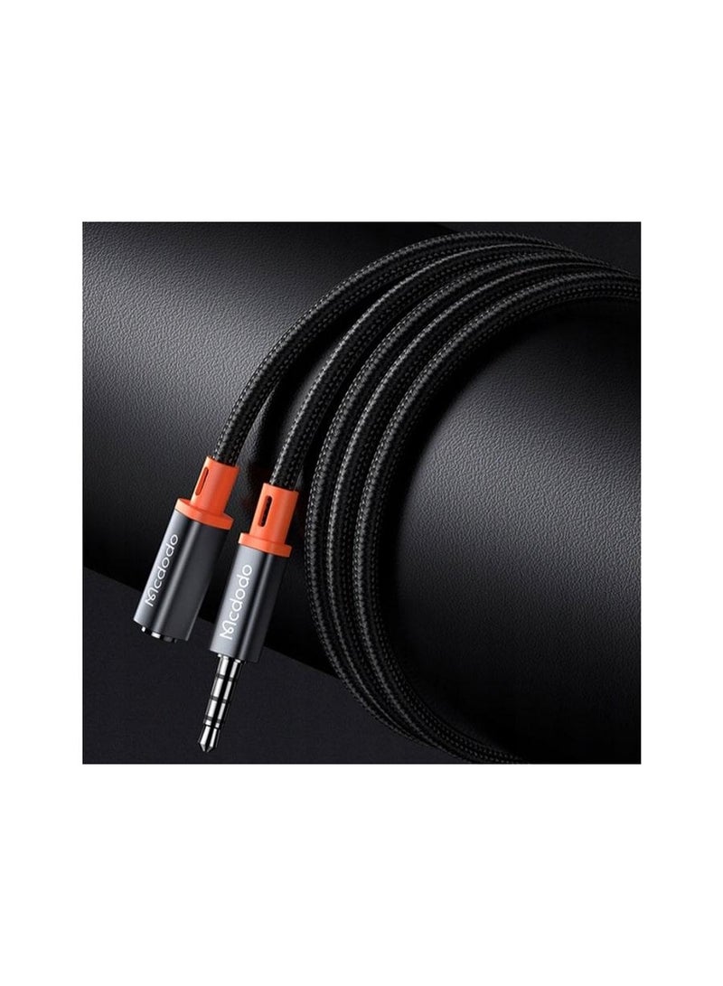 مكدودو AUX Extension Cable, CA-0800 Castle Series 1.2 Meter, Black - Image 2