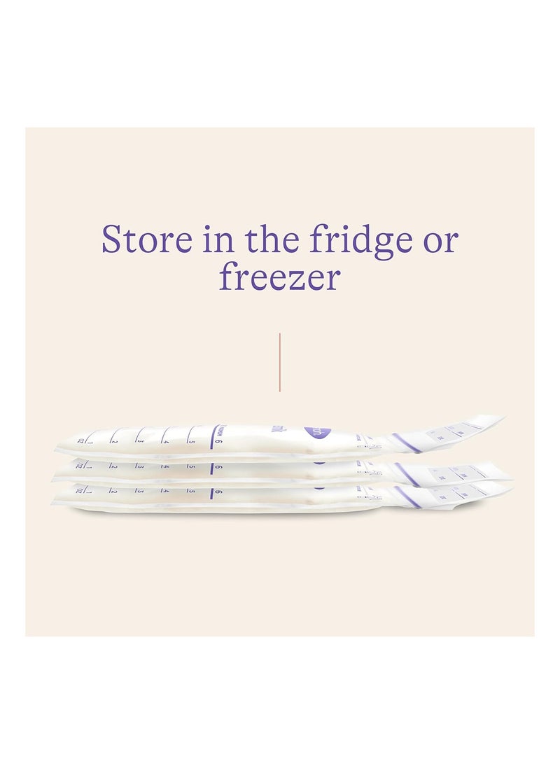 كيس تخزين حليب الأم لانسينوه ، 50 عدد ، ‎  خالية من BPA ، تحافظ على المغذيات الأساسية لحليب الأم ، وتقوية التماسات لمنع التسربات - Image 3