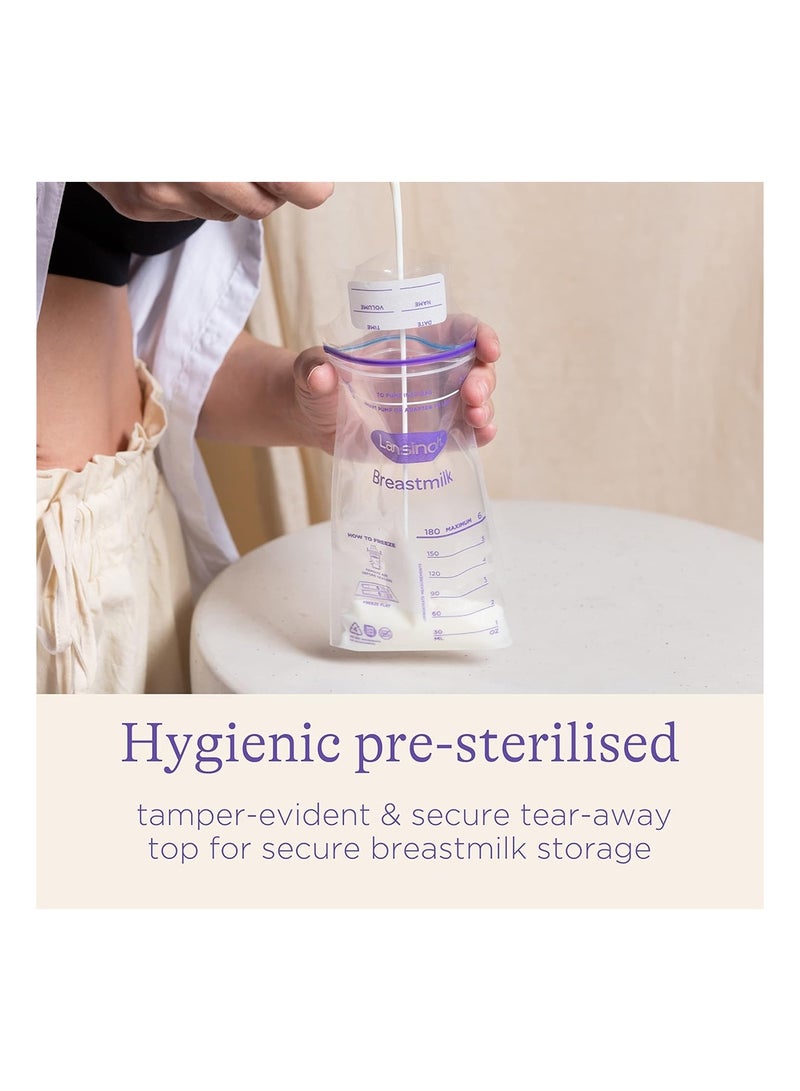 كيس تخزين حليب الأم لانسينوه ، 50 عدد ، ‎  خالية من BPA ، تحافظ على المغذيات الأساسية لحليب الأم ، وتقوية التماسات لمنع التسربات - Image 4