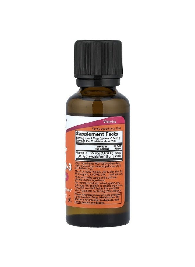 Now Foods Extra Strength Vitamin D-3 Liquid - Image 2