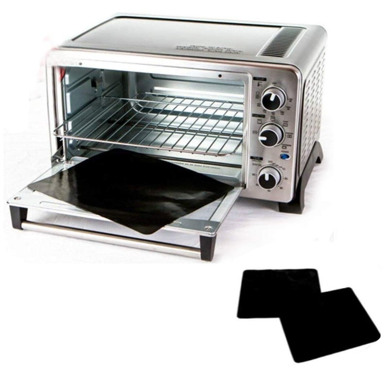 bouti1583 TWOPACK 100 NonStick 11 Polytetrafluoroethylene Toaster Oven Liner Finally Prevent Spillovers Gunk  Odors Great Teflon Liner for Toaster Ovens Dishwasher Safe Best Toaster Oven Accessories 