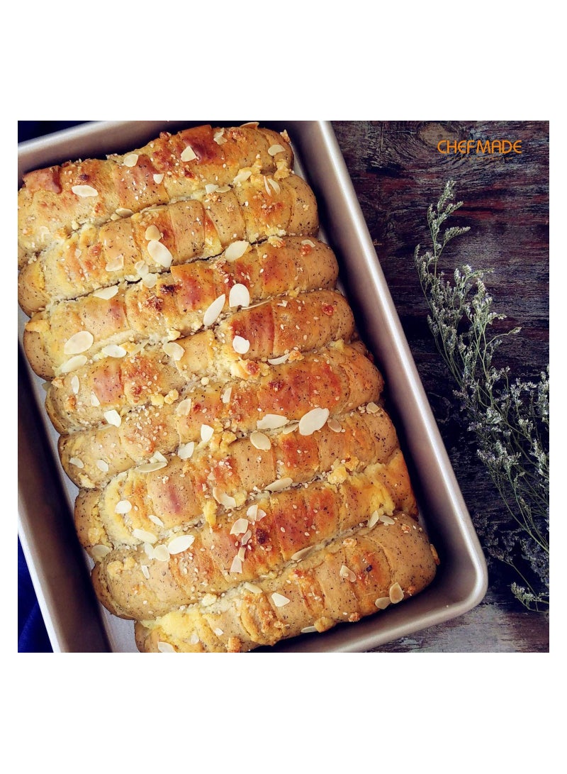 شيف ميد 13 Inch Rectangle Cake Pan Non Stick Loaf Pan Deep Dish Bakeware - Image 4