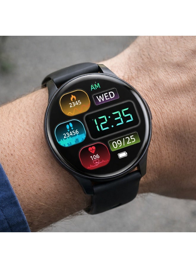 MPBLBERRI Smart Watch for Android & iOS (LaxasFit App) – Fitness Tracker with Heart Rate Monitor, Step Counter & Sleep Tracking – Compatible with Android 5.0+ & iOS 9.0+ - Image 2